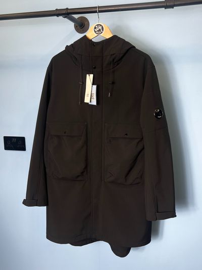 BNWT Medium / Large C.P. Company Black Fleece Lined Soft Shell Parka Jacket